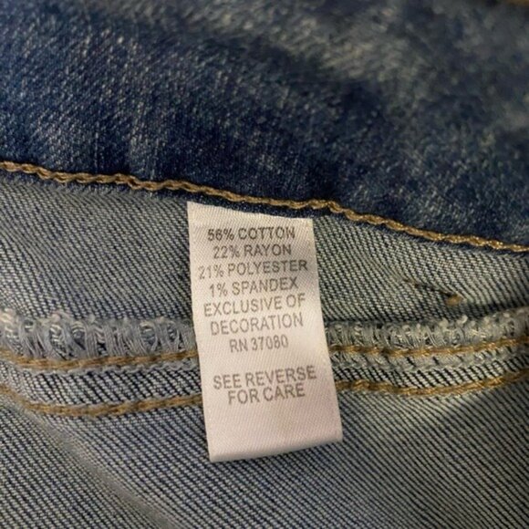 Patchwork Denim Jeans By Cato Est. 1946 Size 10 Mid-Rise Contemporary Style - Picture 8 of 8